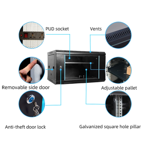 Network Cabinet 6U 9U 12U wall mount. - Image 2