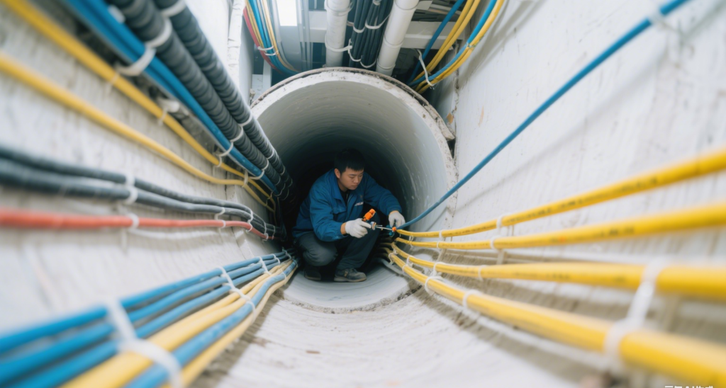 Duct Installation fiber optic cable