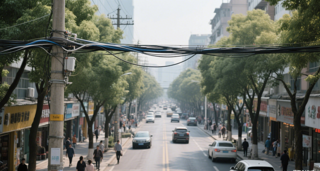 Aerial outdoor fiber optic cable