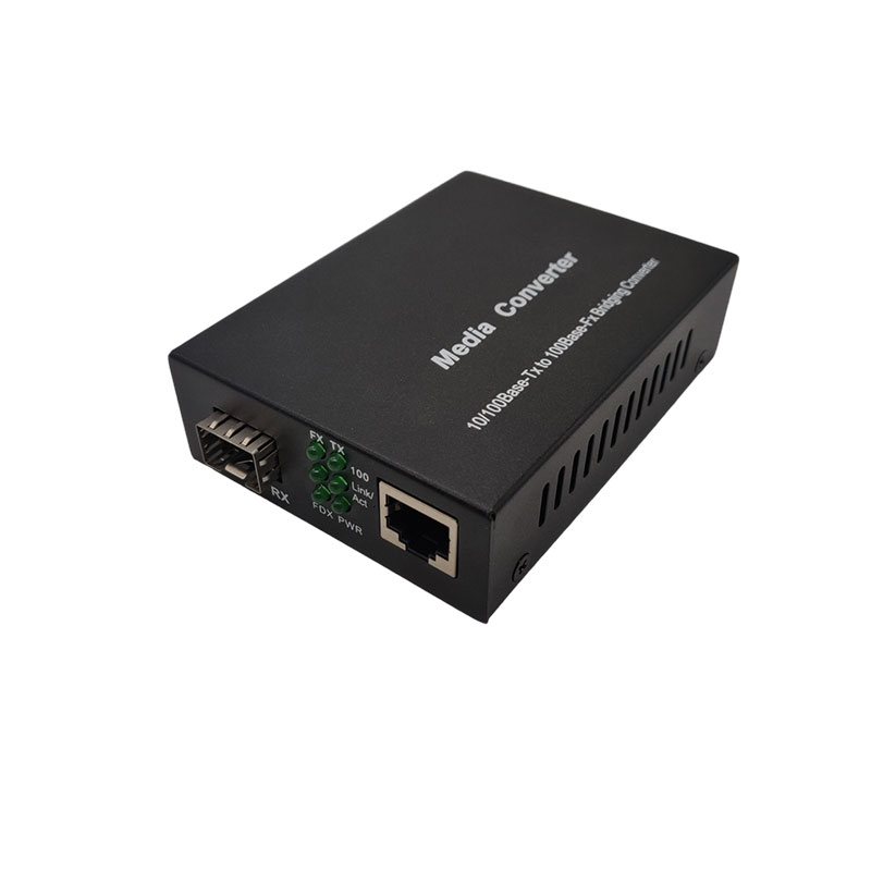 100m fiber optic media converter 1 Fiber 1 Ethernet with SFP