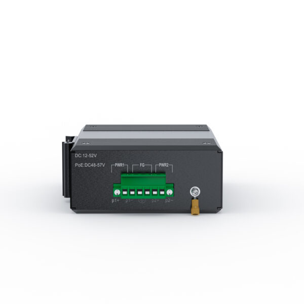 din rail industrial network switch side