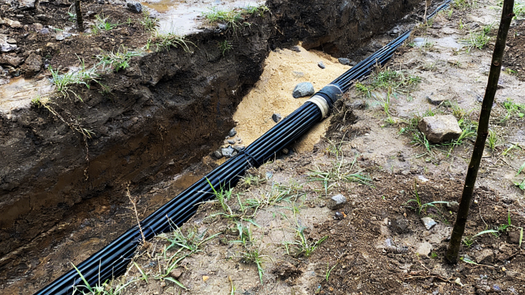 direct burial armored fiber optic cable