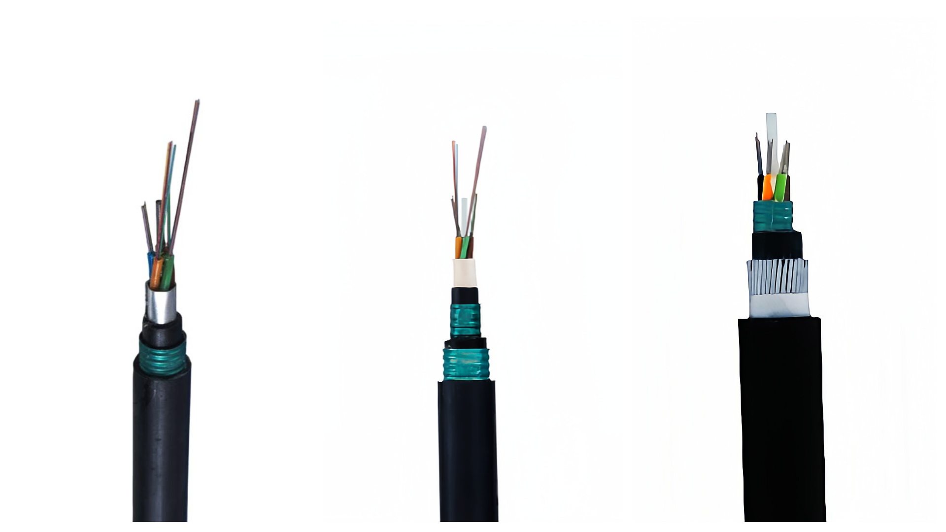 tubo suelto trenzado cinta de aluminio acero doble cubierta cable de fibra óptica blindado