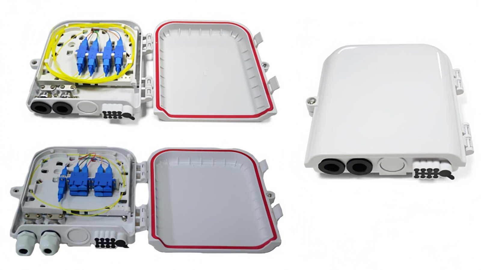 Splitter Box Example PLC Splitter in Fiber Termination Boxes for FTTH Networks