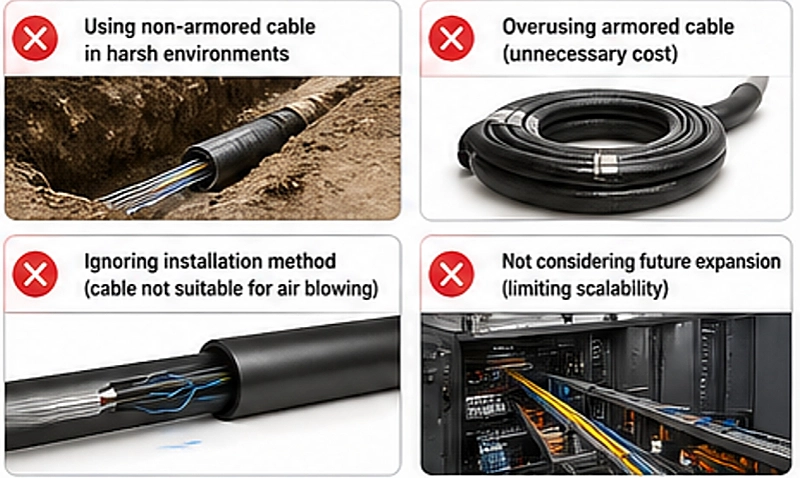 common mistakes to avoid when choose fiber optic cables