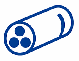 duct fiber optic cable icon
