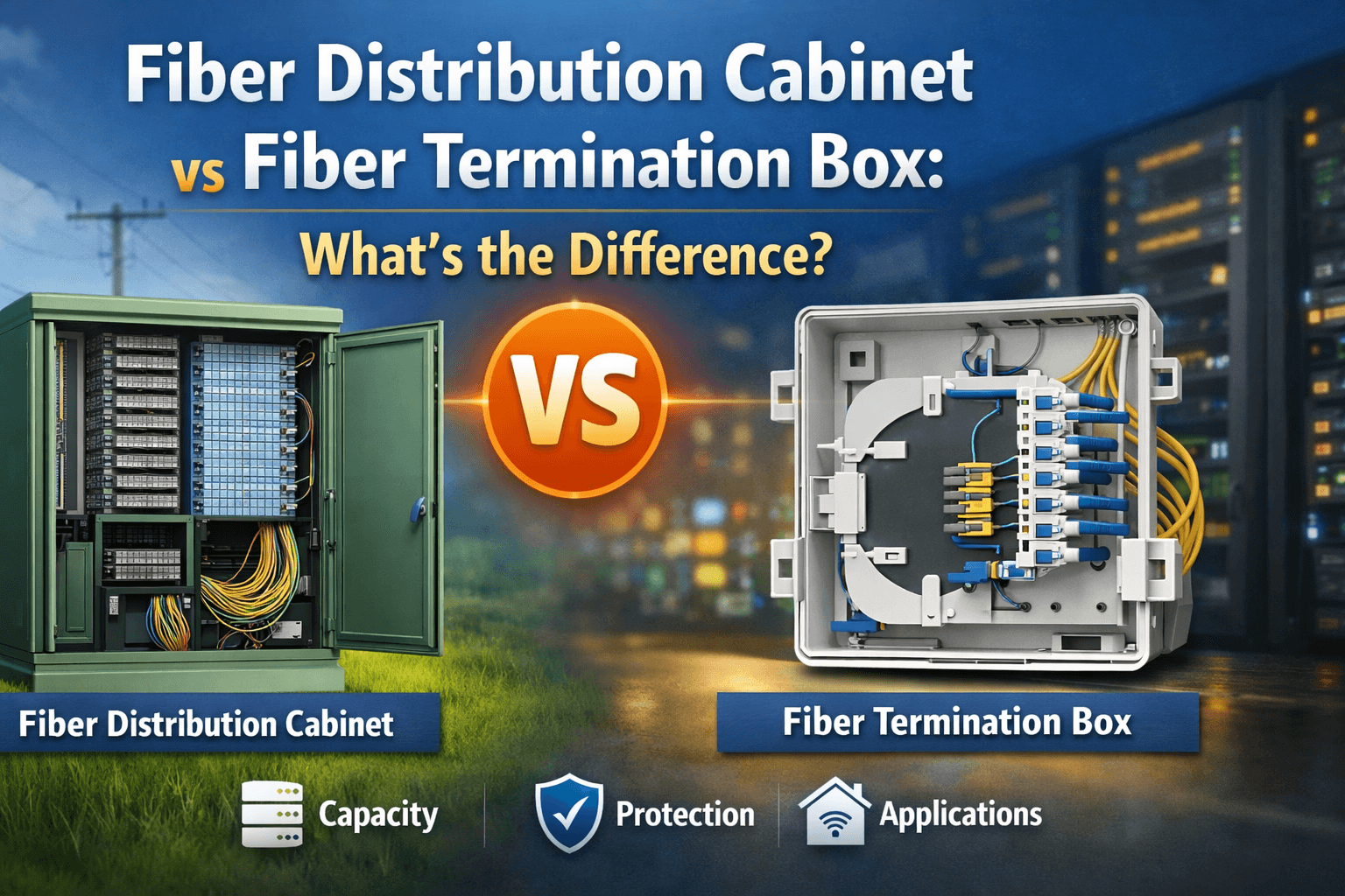 fiber distribution cabinet vs fiber termination box
