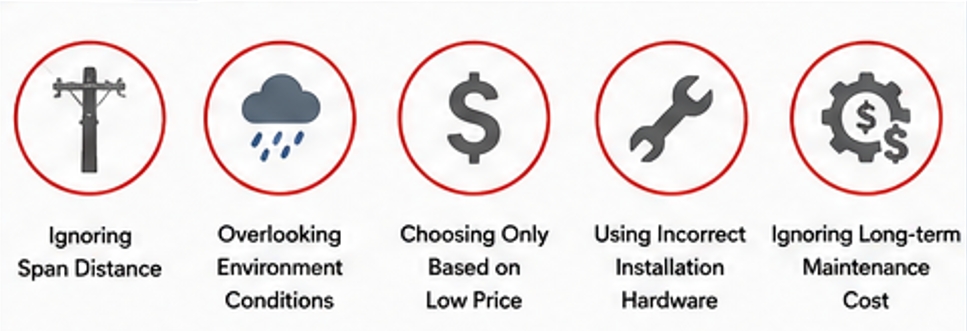 common mistakes when selecting aerial fiber optic cable