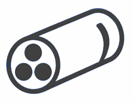 duct fiber optic cable icon