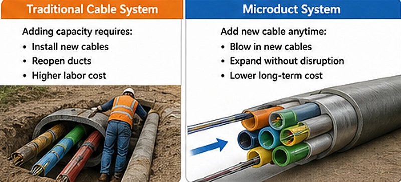 duct fiber optic cable systems expansion diagram