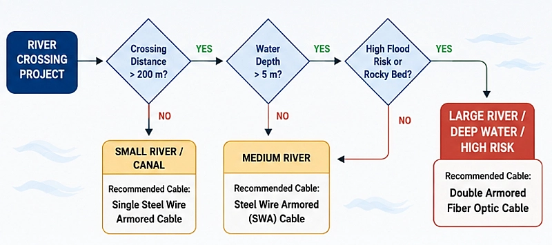 best cable recommendations by river crossing scenario