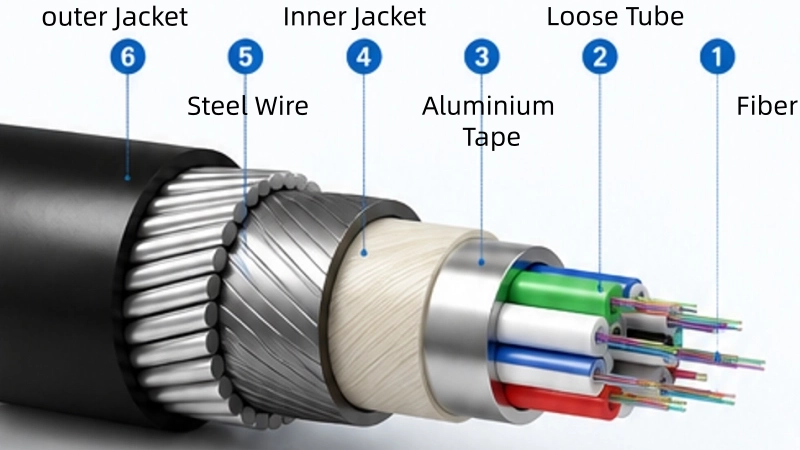 how are underwater fiber optic cables protected against water