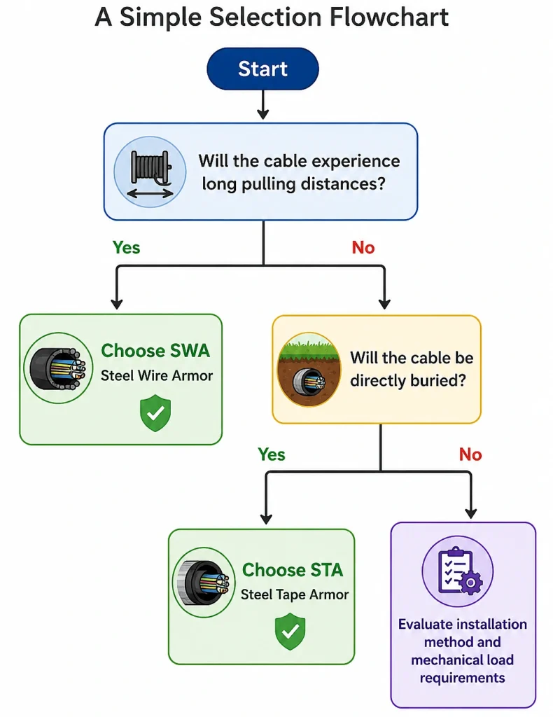 swa or sta a simple selection flowchart